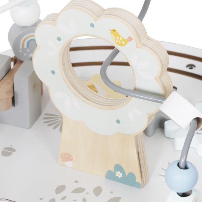 Children's Wooden Educational Table with Maze and Beads GINGER HOME, 40x40x54 cm