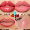YOUNG VISION 6-Color Lip Gloss Avocado Moisturizing Lip Glaze Lightweight Non-Sticky Hydrating Smooth Pigmented