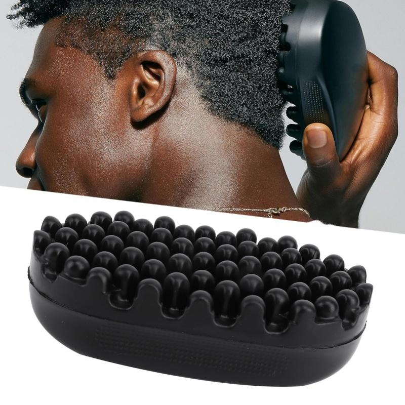Rubber Curling Hair Brush Non Absorbent Twist Curl Comb Washable Curly Hair Styling Tool For Afro Hair Dense Tooth
