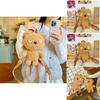 Plush Bear Itabag Backpack For Women With Zipper Closure And Inner Pocket For Daily Use