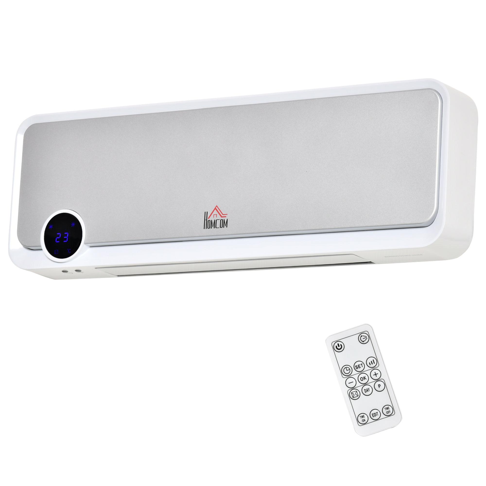 2000W Oscillating Wall-Mounted Fan Heater -