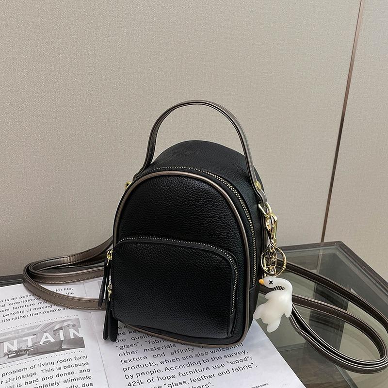 

Модный рюкзак для ручной клади, летняя новинка с высокой текстурой, простая повседневная универсальная сумка через плечо чёрный