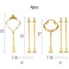 4 Set Of 3 Tier Cake Plate Stand Handle Hardware, 2 Styles Tiered