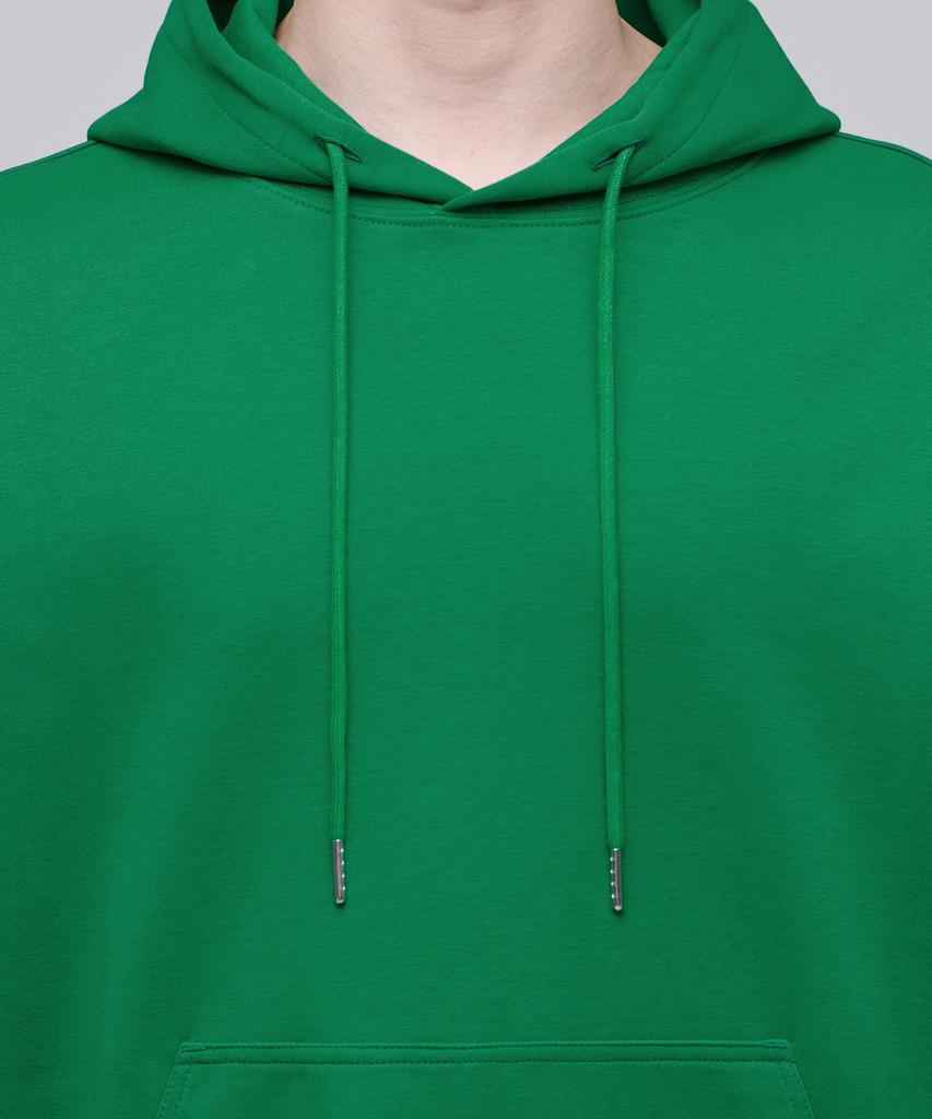 Flat Terry Oversized Hooded Sweatshirt [Jolly Green]