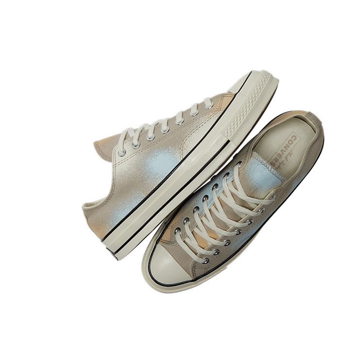 Converse Chuck 70 Low Spray Paint - Beach Stone Unisex Sneakers Grey Oat-Milk Aqua-Mist A05026C
