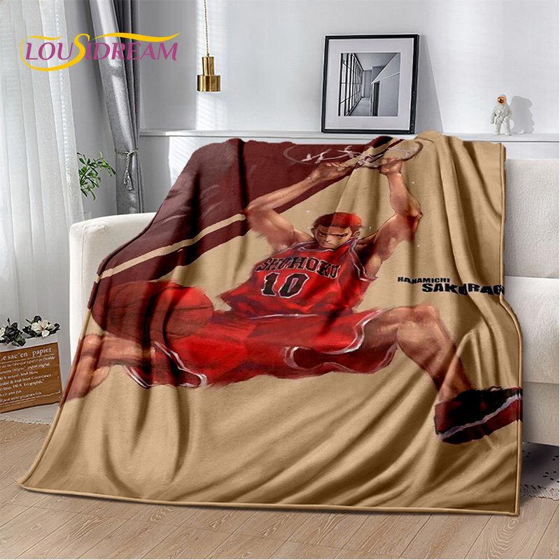 Slam Dunk Anime Cartoon Soft Plush Blanket,Flannel Blanket Throw Blanket for Living Room Bedroom Bed Sofa Picnic Cover Bettdecke