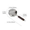 Stainless Steel Hand Roaster with Wooden Handle, Round, 14cm Diameter, Suitable for Home Use (includes Cooking Thermometer)