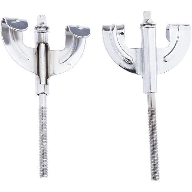 LoveinDIY 4pcs Bass Drum Claw Hook with Tension Rods for Drum Parts Assembly Silver