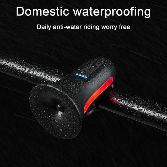 Electric Bike Bell Loud Crisp Clear Sound Rechargeable Waterproof Anti-Theft Alarm Loud Electric Bicycle Horn