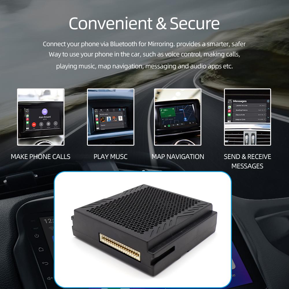 Wireless CarPlay Receiver SmartBox for Mercedes Benz A/B/C/E/CLA/GLA/GLK/ML/SLK 2011-2016 with NTG4.5 Carplay Interface Retrofit Kit Decoder