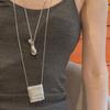 Metal Long Necklace with Water Bottle Pendant Women Choker  for Fashion Enthusiasts