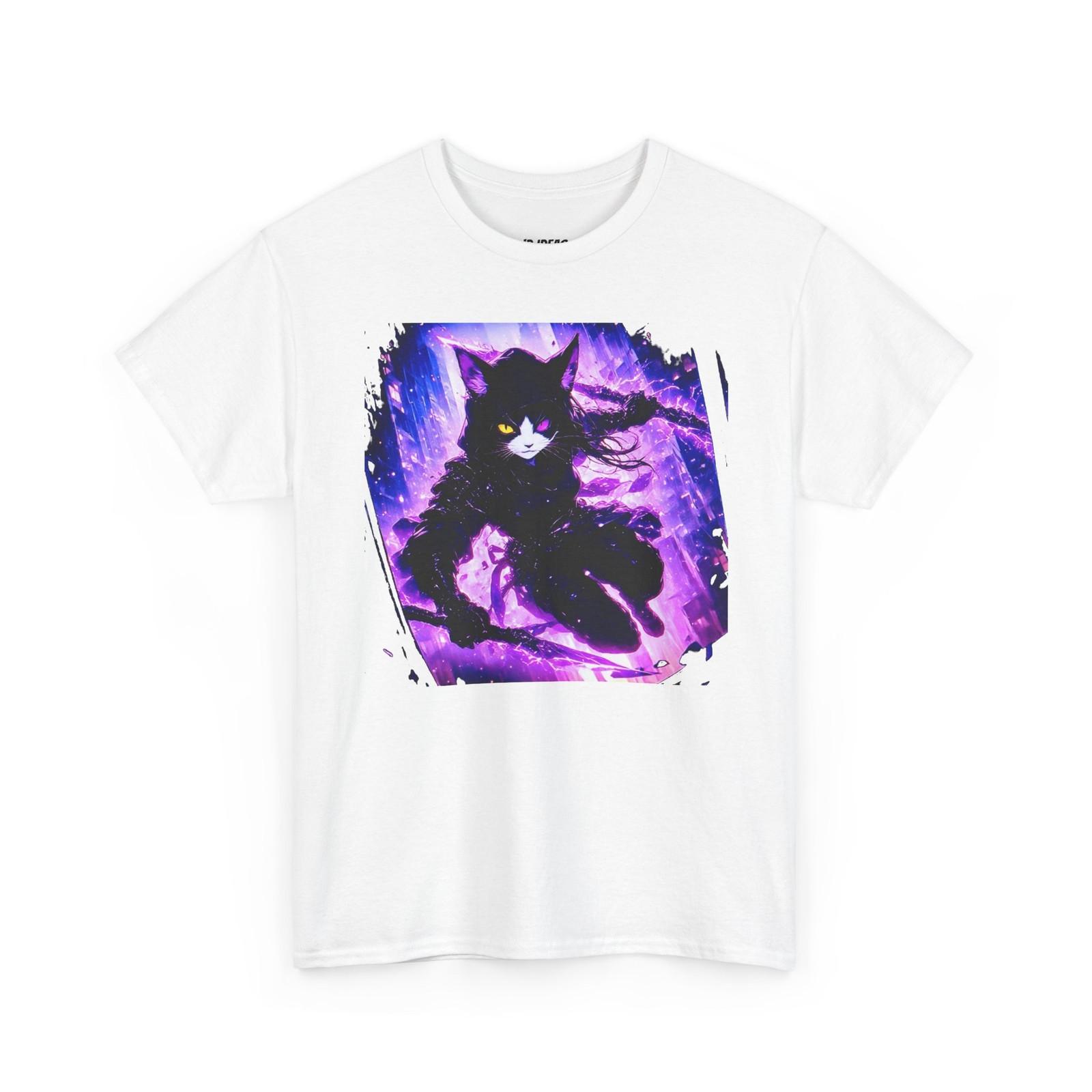 Clan Meowza: Alley Cat - Tech Ninja Street Samurai Cat Character Graphic T-Shirt S разноцветный