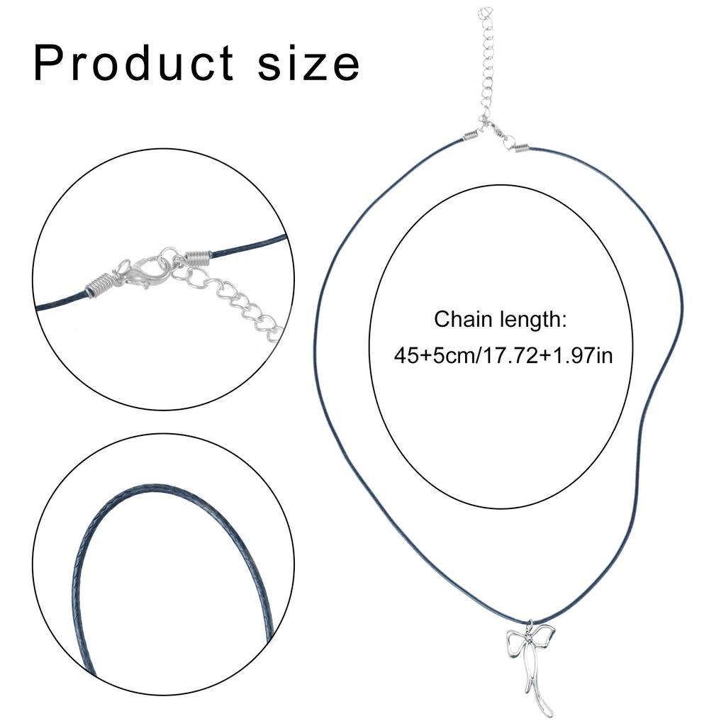 Elegant Butterfly Necklace Bowknot Pendant Neckchain Adjustable Chain Choker Handmade Collarbone Chain Gifts for Women