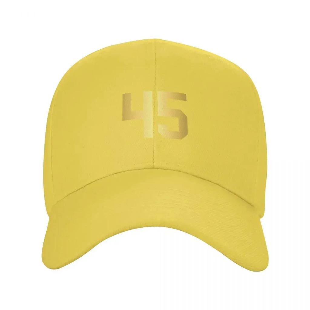 Golden Number 45  Sports Numbers Baseball Cap Vintage beach hat Baseball Unisex Womens