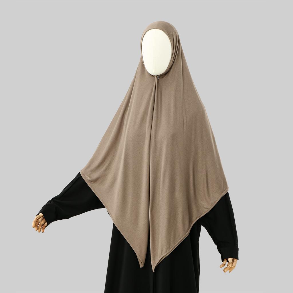 145*145cm Stor Storlek Jersey Modal Fyrkantig Sjal Stretchig Muslimsk Instant Hijab Lager Khimar Eid Islamiska Kvinnor Bön Huvudduk