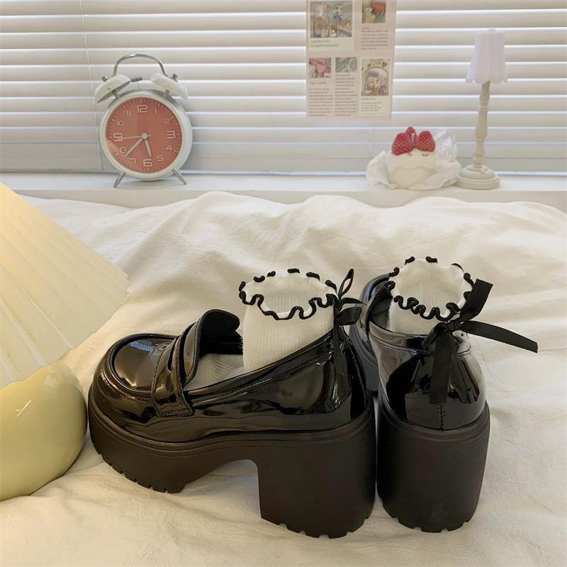 Show High British Style Small Leather Shoes Autumn 2025 New Spice Girl Platform Jk Uniform Single Shoes Versatile Heightening Loafers