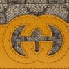Gucci Double G Interlocking Canvas With Leather Trim Card Holder Men Accessories Yellow Ebony 701425-K9GSG-9951