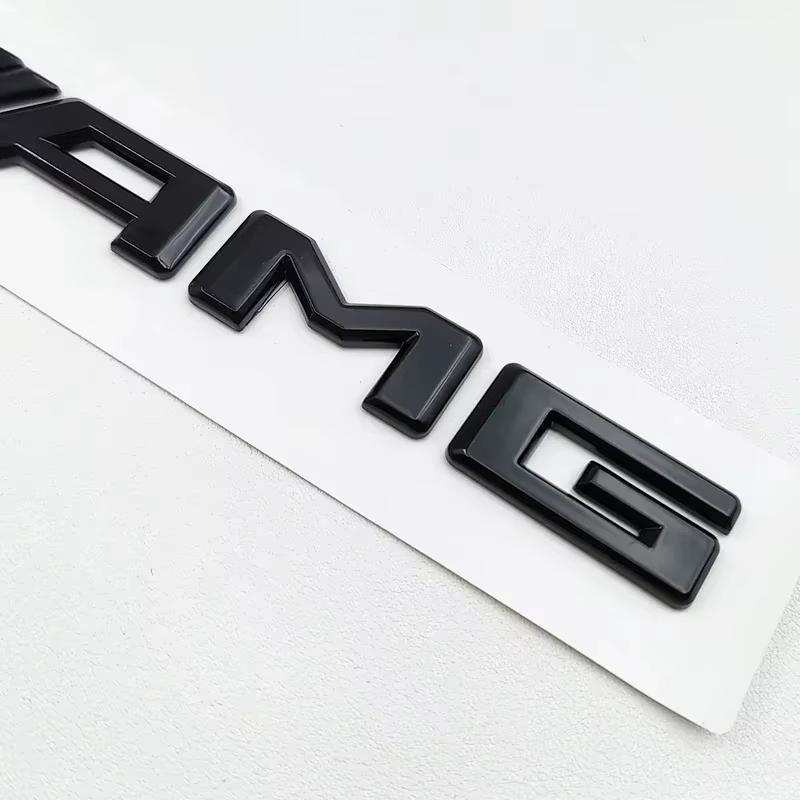 CRH1 3D ABS Black C63 Logo Letters V8 BITURBO Badge Car Rear Star Sticker Luggage AMG Badge For Mercedes Benz C63 AMG W205 C205 Class