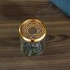 1Pcs Glass Incense Burner Upside Metal Incense Holder Mountain Incense Plate Ash Catcher Buddhism Supplies Home Decor