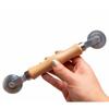 Langlebiges Hand-Spline-Rollwerkzeug mit Holzgriff und Stahlrädern für Doppelglasfenster- und Insektenschutztürinstallationen, einfache Klebstoffanwendung