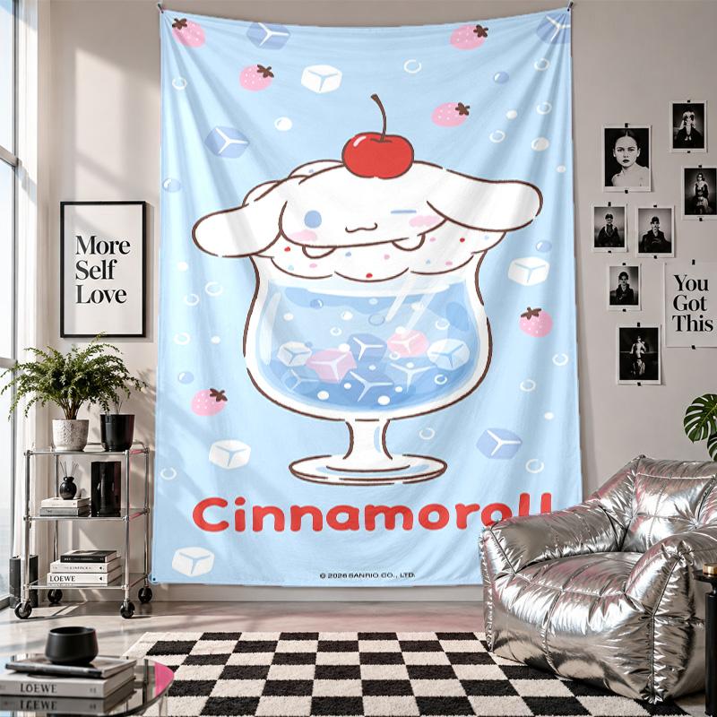 Wall TapestryCinnamoroll Art Hanging Cloth Decorative Background Cover for Room Decoration