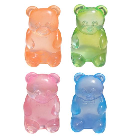 Klarer Bär Quetschspielzeug Angst Stressabbau Bärenform Stress Zuckerball Sensorisches Spielzeug Weich Dehnbar Dekompression Fidget Spielzeug