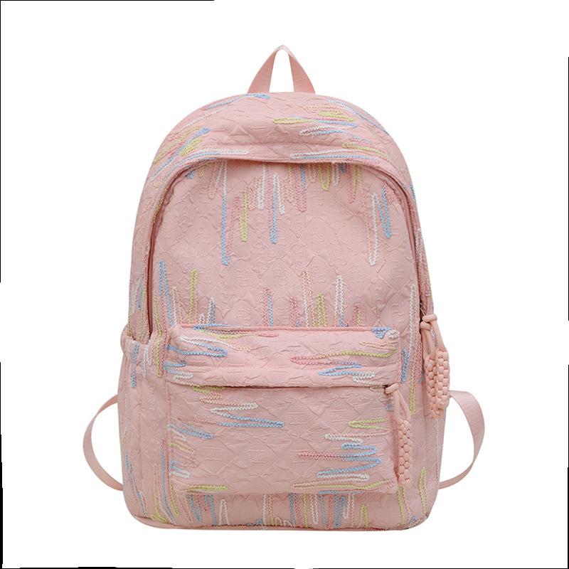 

Рюкзак для студенток в конфетных цветах, милый, с сердечком, студенческий рюкзак, маленький, свежий, для учеников начальной и средней школы one size fits all розовый