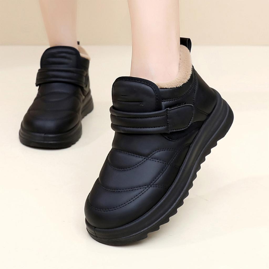Women's Winter Snow Boots with, Thick Warm Padding, Hook and Loop Closure, - Traction