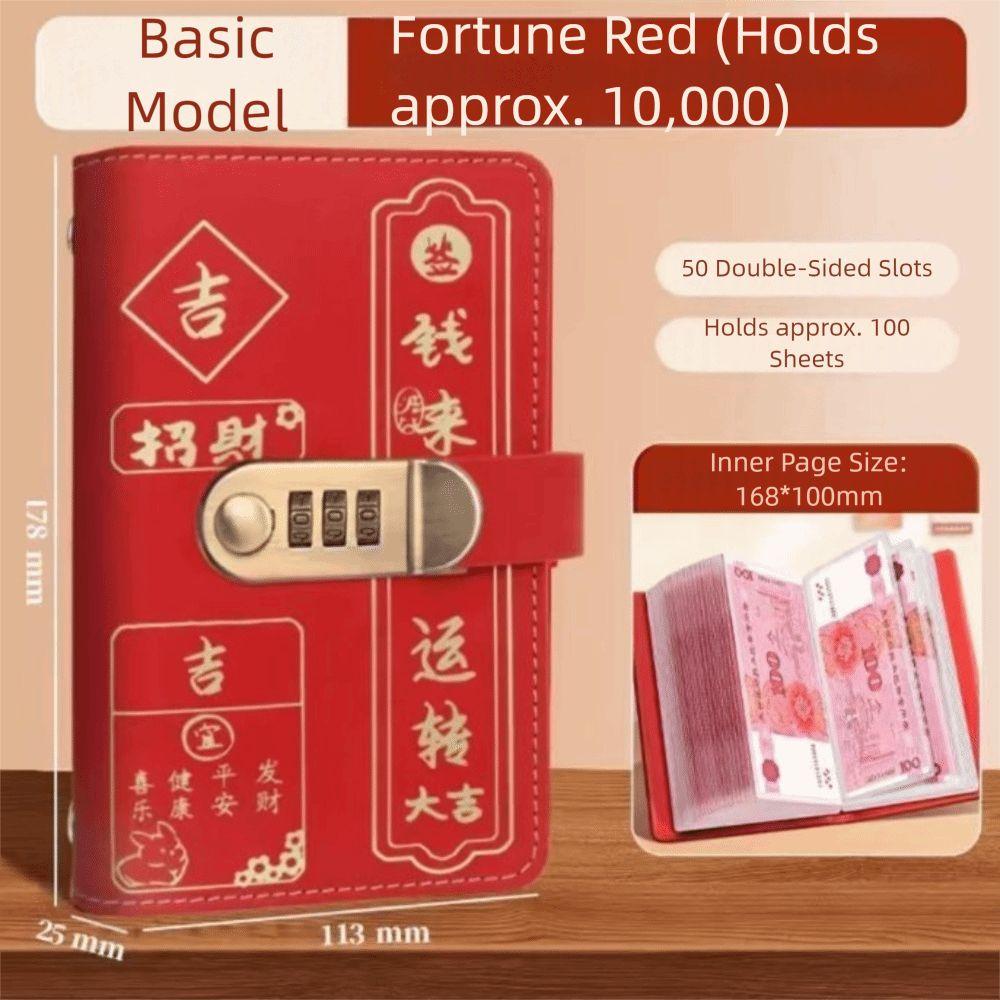 Large Capacity 100 Envelopes Money Saving Challeng PU Savings Challenges Book  for Couples