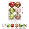6pcs Christmas Tree Baubles Pendant Colorful Polkas Dots Balls Holiday Decoration Handmade Festival Tree Embellishments