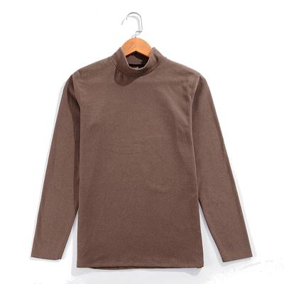 Männlich Herbst Und Winter Einfarbig T Shirt Top Rollkragen Langarm Top Komfortable Ästhetische Männer Kleidung