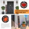 Jetec Welcome Sign for Front Door Interchangeable Wooden Welcome Porch Sign Outdoor Decoration Replaceable with 16 Seasonal Icon for Valentine's St.
