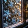 Snowflake Glass Decals 2 Sheets Christmas Static Sticker, Removable Winter Party Window Decor Cling, Waterproof Festive Decorative Decal Stickers