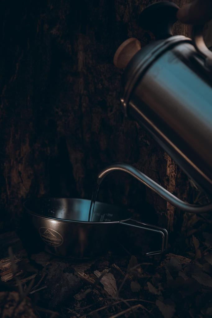 CAMPING MOON Camping Cup, Stainless Steel Sierra Cup with Lid, 310ml, S-220-SG-2P