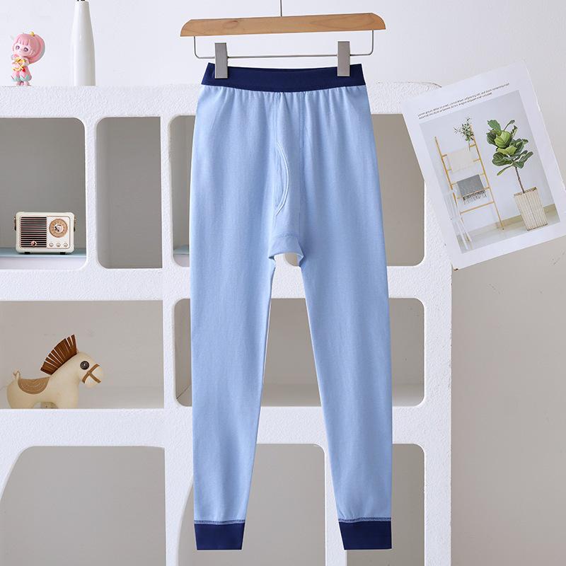 Kids' Warm Cotton Autumn Pants: Youth Base Layer Trousers for Boys - Middle & Large Children's Winter Pajama Pants