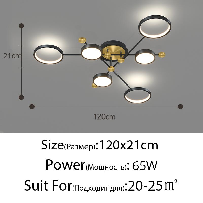 Aluminum LED Chandelier for Living Room Bedroom Hanging Lamp Gold Frame Pendant Dropshipping Indoor Lighting Lustre Fixtures