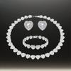 Nuovo Set di Gioielli Collana Pendente Orecchini Bracciale Design di Alta Gamma Lussuoso ed Elegante Preferito per Banchetti