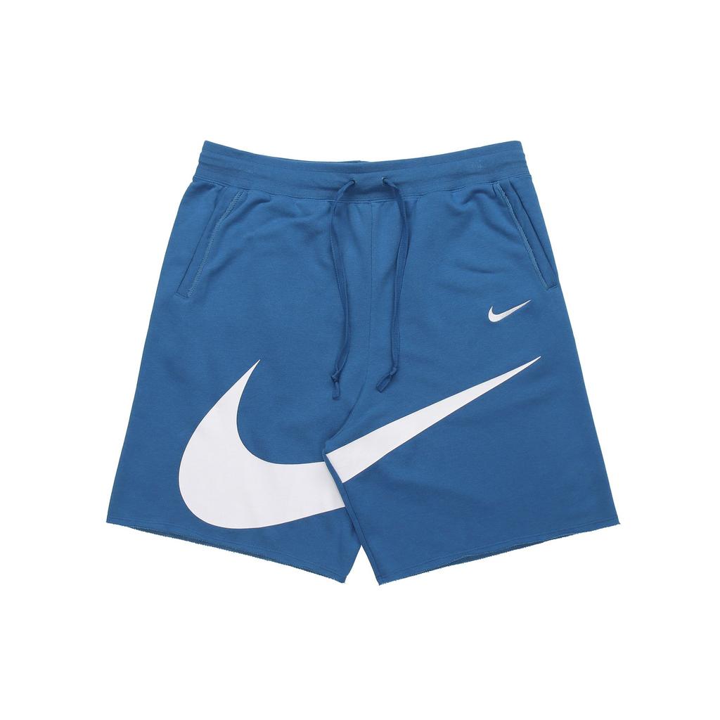 Nike Sportswear Swoosh Logo Knit Straight-Leg Casual Shorts Men Bottoms Industrial-Blue DJ5373-440