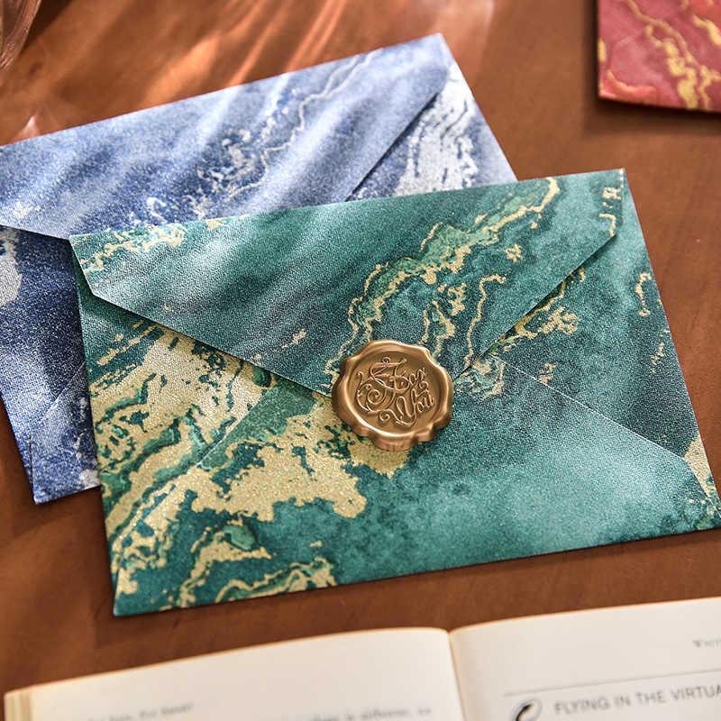 Elegant Retro High-Grade Handwriting Invitation & Postcard Wax Seal Envelope Set