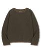 NOT4NERD Distressed Contrast Hand Stitch Knit - Khaki