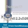Außen-Ø 20mm Aluminiumlegierung Flache Unterlegscheibe Abstandshalter mit M6/M8/M10/M12 Innenloch - Metallwellenbuchse Isoliersäule.