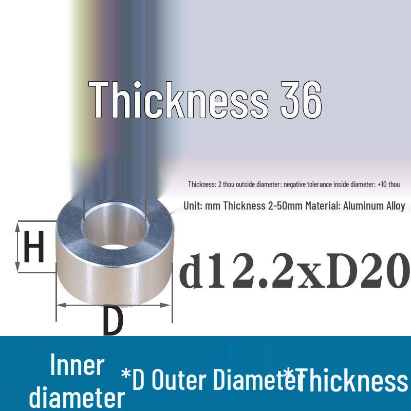 Außen-Ø 20mm Aluminiumlegierung Flache Unterlegscheibe Abstandshalter mit M6/M8/M10/M12 Innenloch - Metallwellenbuchse Isoliersäule.