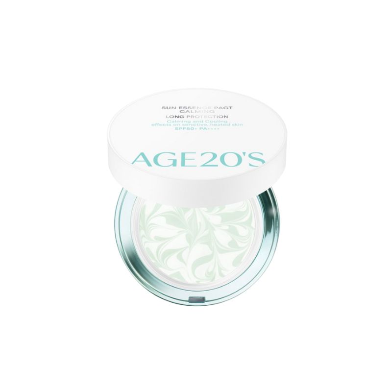 AGE20'S Sun Essence Pact 12.5g (Option 1pc / 2pcs Set) SPF50+ PA++++ Calming Tone Up Sun Cushion Korean Sunscreen