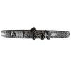 European and American Rhinestone Dog Buckle Belt Rivet Punk Decoration Women's Belt Yabi Decoration Python Pattern Belt