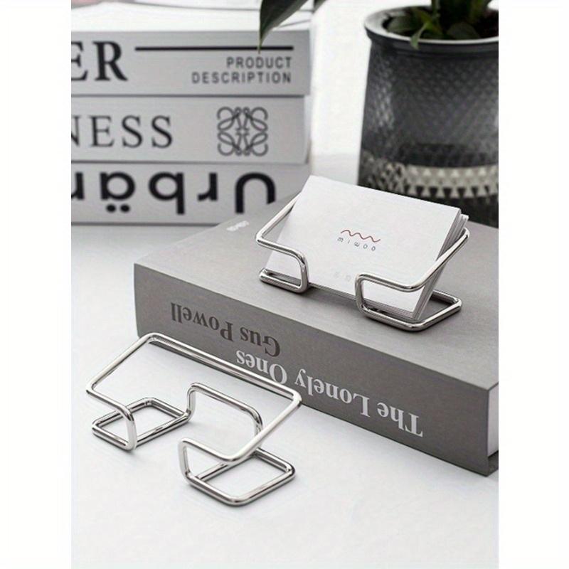 1pc Electroplated Metal Business Card Holder, Card Storage Business Card Holder, Party Event Card Organizer, Business Card Holder