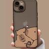 Cute Cartoon Capybara Phone Case for Iphone 12 13 11 14 15 Pro Max X XS MAX XR 7 8Plus SE2 Funny Animal Couple Soft Cover Fundas