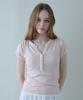Hillioteu Slit Soft Button Half Knit_Pink