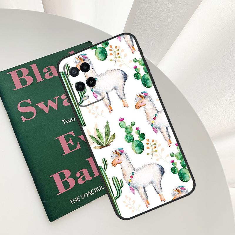 Lama Llama Alpacas Case For Oppo A52 A72 A76 A96 A54 A74 A94 A54S A57S A58 A78 A98 A57 A77 A15 A16 A17 Cover