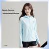 Li Ning Running Jacket Hooded Sports Windbreaker Women outerwear Light-Sky-Blue AFDV520-2
