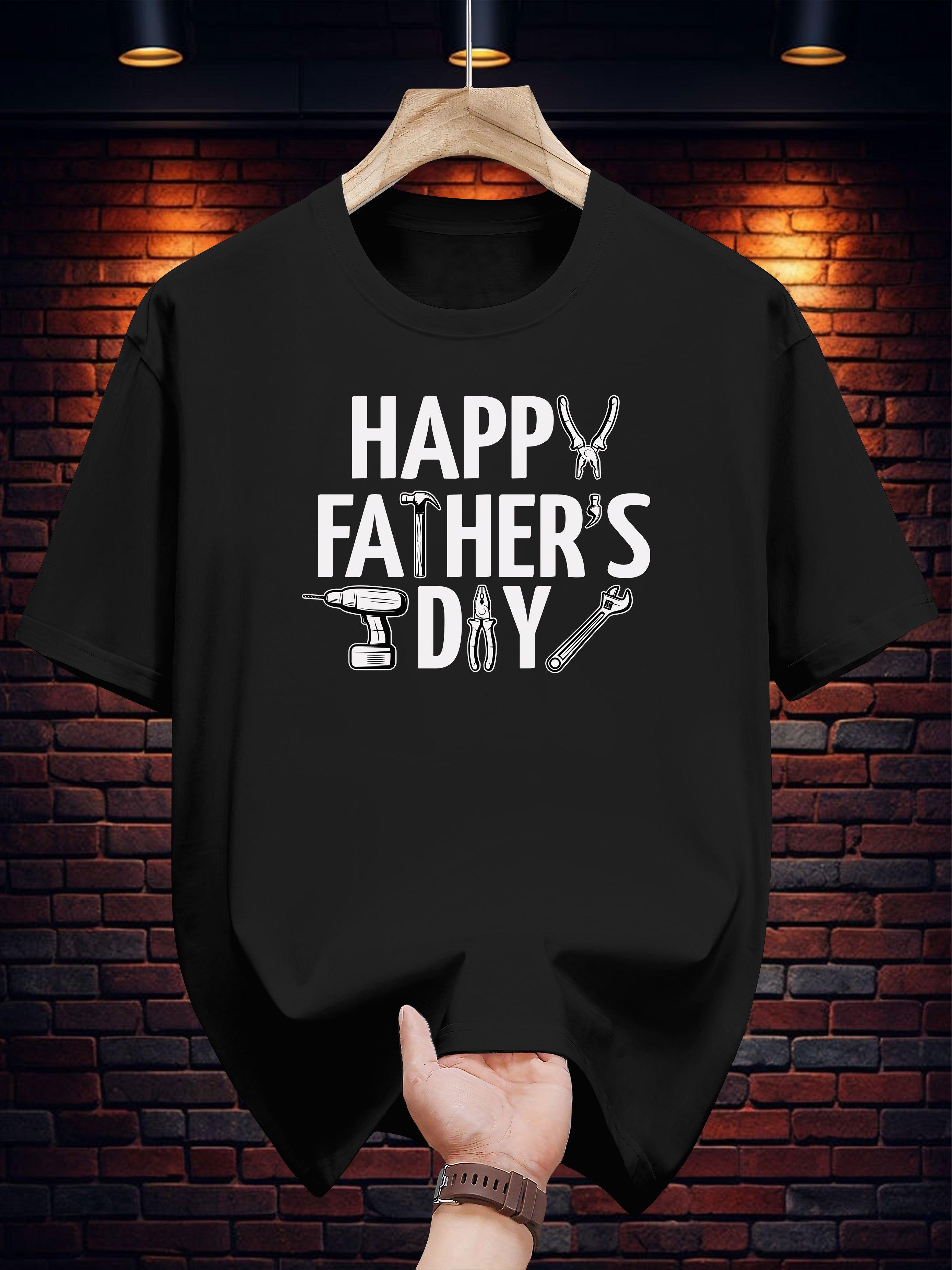 Happy Father S Day Graphic T-shirt - Casual Short Sleeve Tee with Scissors XXL